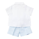 Il Gufo Completo 2 Pezzi Camicia-Bermuda per Neonato P25DP464L002 BIANCO/AZZURRO IL GUFO 