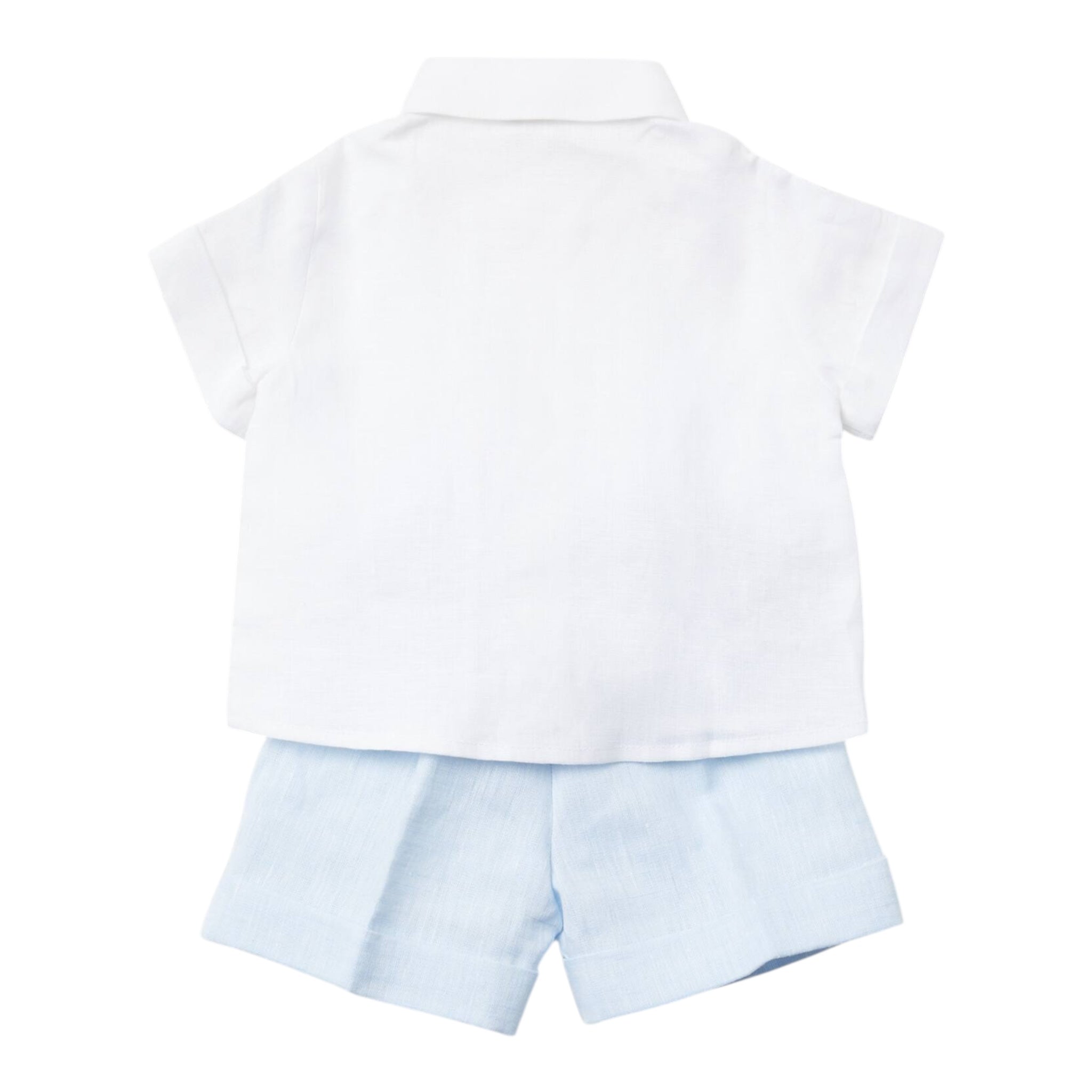 Il Gufo Completo 2 Pezzi Camicia-Bermuda per Neonato P25DP464L002 BIANCO/AZZURRO IL GUFO 