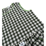 Il Gufo Completo 2 Pezzi Top-Short Bicolore con Fantasia A Quadri per Bambina P25DP540C3161 BIANCO/VERDE IL GUFO 