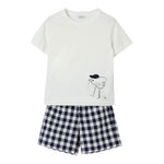 Il Gufo Completo 2 Pezzi T-Shirt-Bermuda per Neonato P25DP545C3162 BIANCO/BLU IL GUFO 