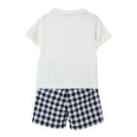 Il Gufo Completo 2 Pezzi T-Shirt-Bermuda per Neonato P25DP545C3162 BIANCO/BLU IL GUFO 