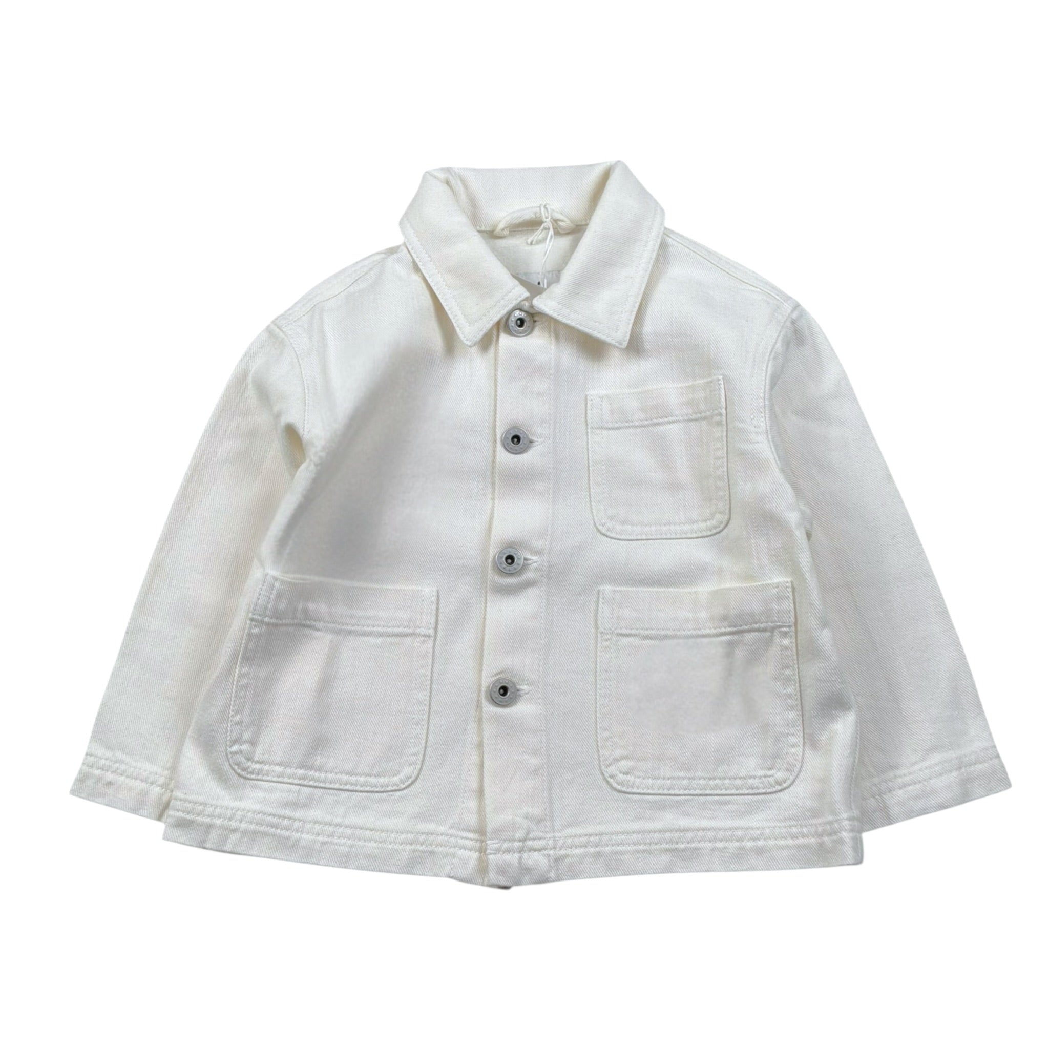 Il Gufo Giubbino Tinta Unita In Denim per Bambino P25GR225J0044 PANNA IL GUFO 