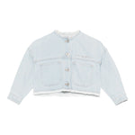 Il Gufo Giubbino In Denim Tinta Unita per Neonata P25GR232J0052N AZZURRO IL GUFO 