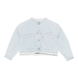 Il Gufo Giubbino In Denim Tinta Unita per Neonata P25GR232J0052N AZZURRO IL GUFO 