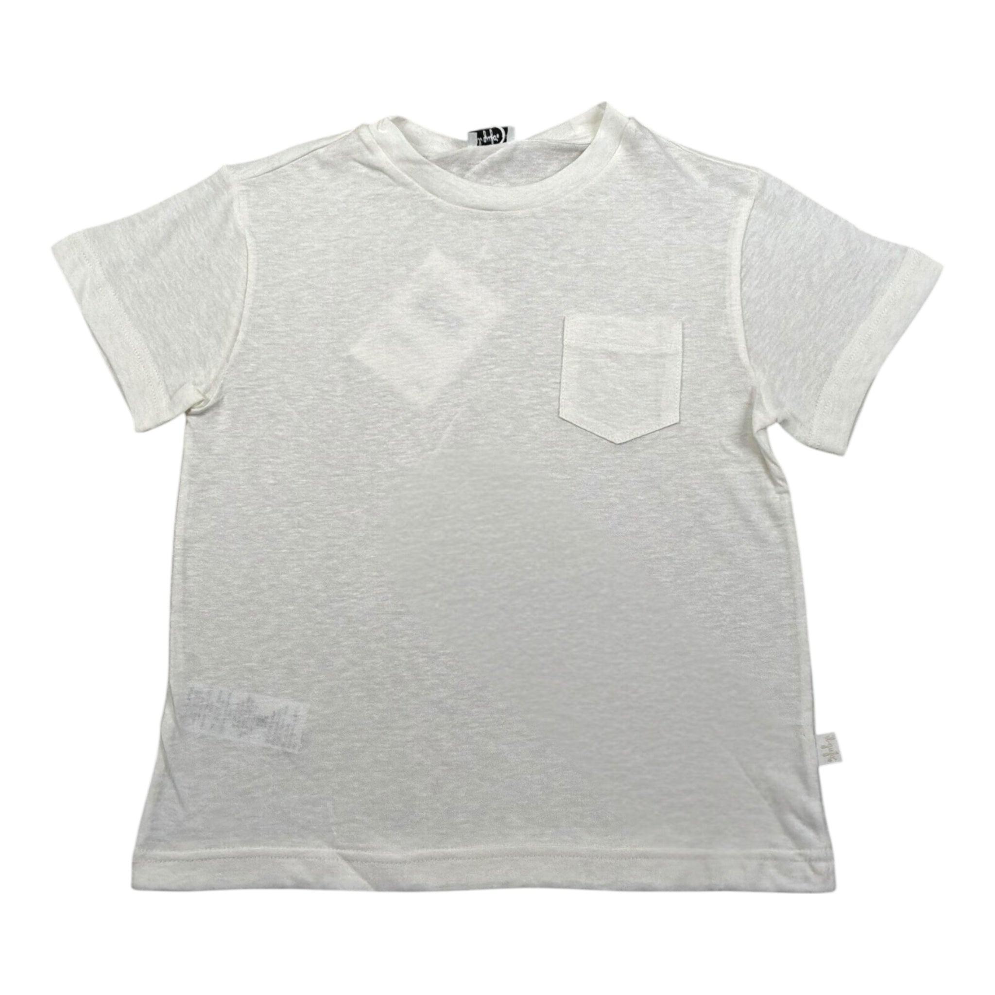 Il Gufo T-Shirt Girocollo Tinta Unita con Taschino per Neonato P25TS275M0141 PANNA IL GUFO 