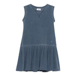Il Gufo Abito Tinta Unita Giromanica per Bambina P25VA333N0107J BLU IL GUFO 