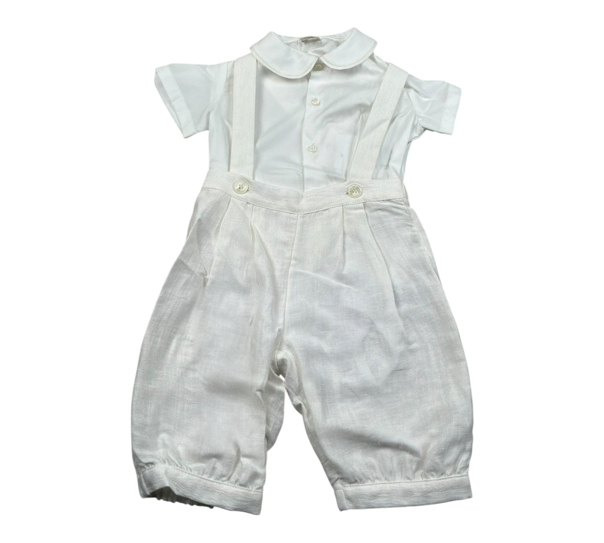 Il Gufo Completo 2 Pezzi Camicie-Salopette per Neonato PATDP521L0014 PANNA IL GUFO 
