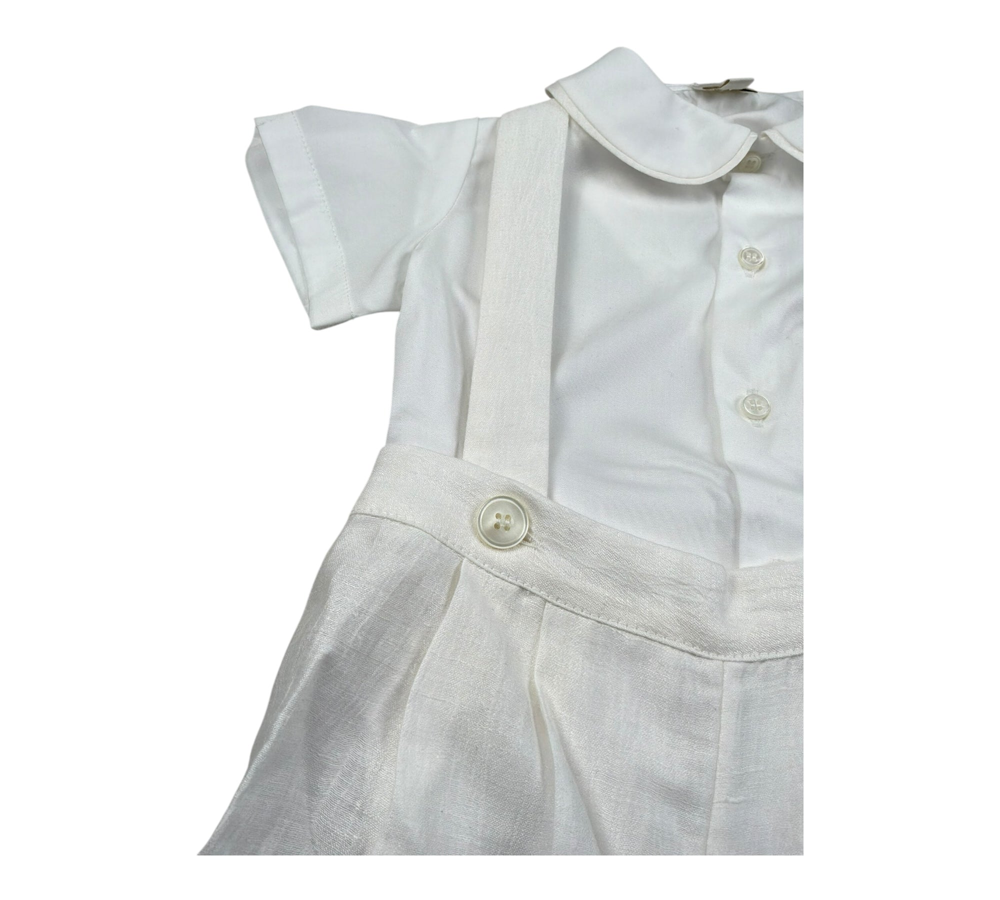 Il Gufo Completo 2 Pezzi Camicie-Salopette per Neonato PATDP521L0014 PANNA IL GUFO 