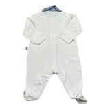 Il Gufo Tutina Tinta Unita con Profili In Contrasto per Neonato RORPPR BIANCO IL GUFO 