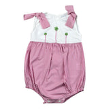 Ilfarobimbi Pagliaccett Bicolore con Fantasia A Righe per Neonata GELSOMINO BIANCO/ROSA ILFAROBIMBI 