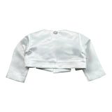 Illiana Coprispalle Tinta Unita con Fiocco per Neonata 521F BIANCO ILLIANA 