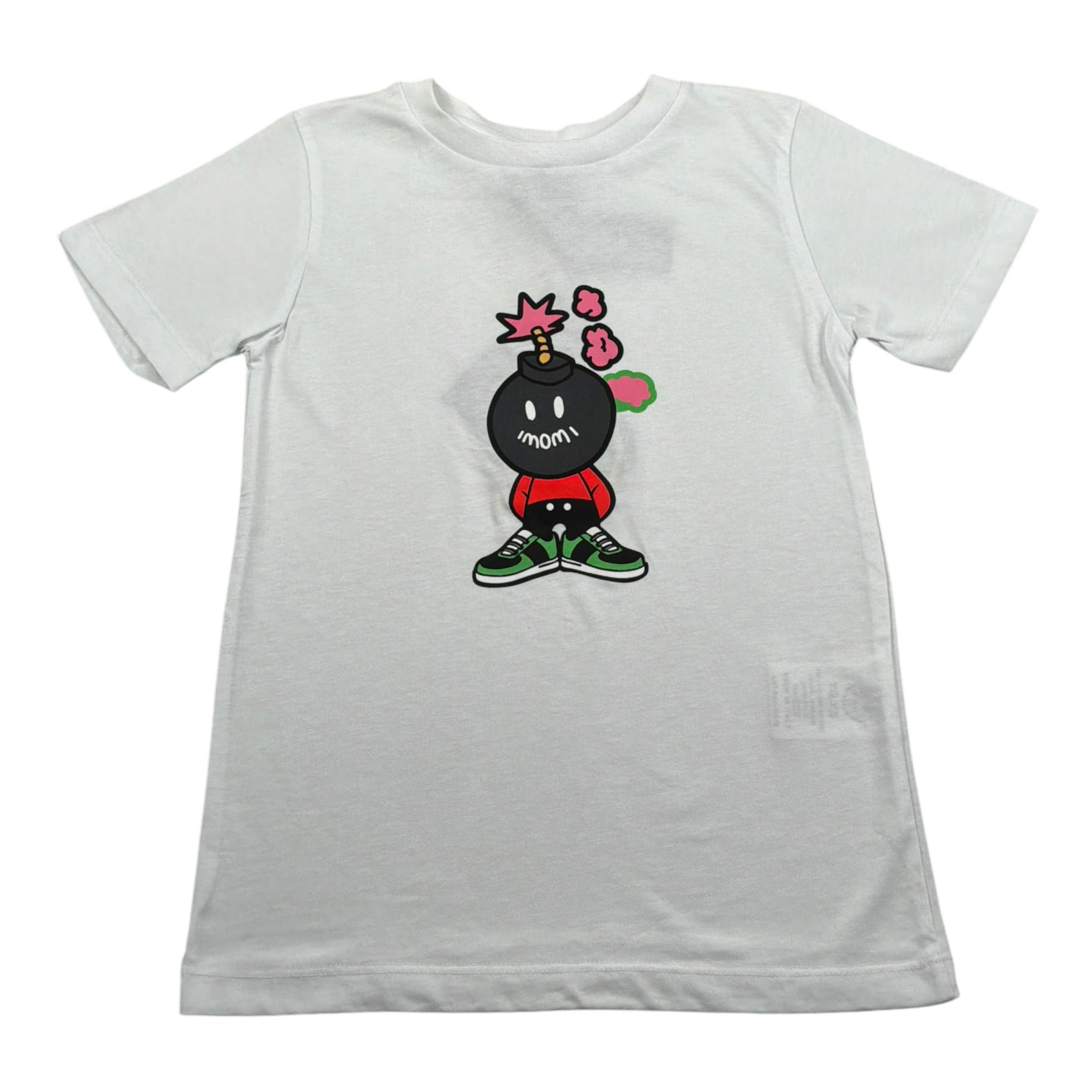 Imomi T-Shirt Girocollo tinta unita con Stampa Bianco per Bambino SS23IK019 BIANCO IMOMI 