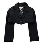 Imperial Giacca Tinta Unita Modello Crop per Bambina JB19132G75 NERO IMPERIAL 