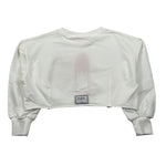 Imperial Felpa Chiusa Modello Crop Tinta Unita per Bambina LB39042G75 BIANCO IMPERIAL 