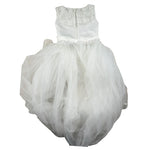 Isabel Tuta Cerimoniale Tinta Unita con Gonna Tulle per Bambina IS24C322S BIANCO ISABEL 