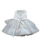 Isabel & Martinez Abito Cerimonia Tinta Unita con Tulle per Neonata IM23B36N BIANCO ISABEL & MARTINEZ 