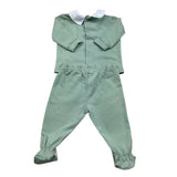 Isabel & Martinez Completo 2 Pezzi Shirt-Ghettina Tinta Unita per Neonato IM25N472 VERDE ISABEL & MARTINEZ 