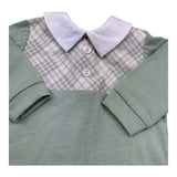 Isabel & Martinez Completo 2 Pezzi Shirt-Ghettina Tinta Unita per Neonato IM25N472 VERDE ISABEL & MARTINEZ 
