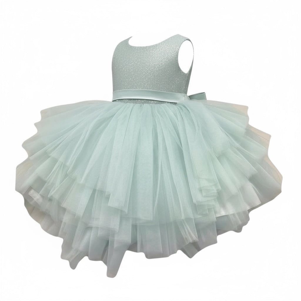 Isabel Couture Abito Cerimonia Giromanica con Brillantini per Bambina 25C432B VERDE ISABEL COUTURE 