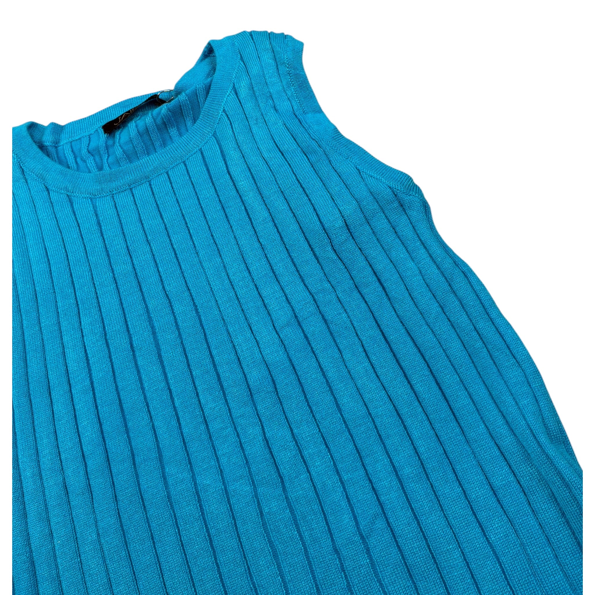 J'Aime' Canotta tinta unita A Costine Turchese per Bambina 5064G TURCHESE J'AIME' 