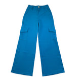 J'Aime' Pantalone tinta unita Modello Palazzo Azzurro per Bambina 5169G AZZURRO J'AIME' 