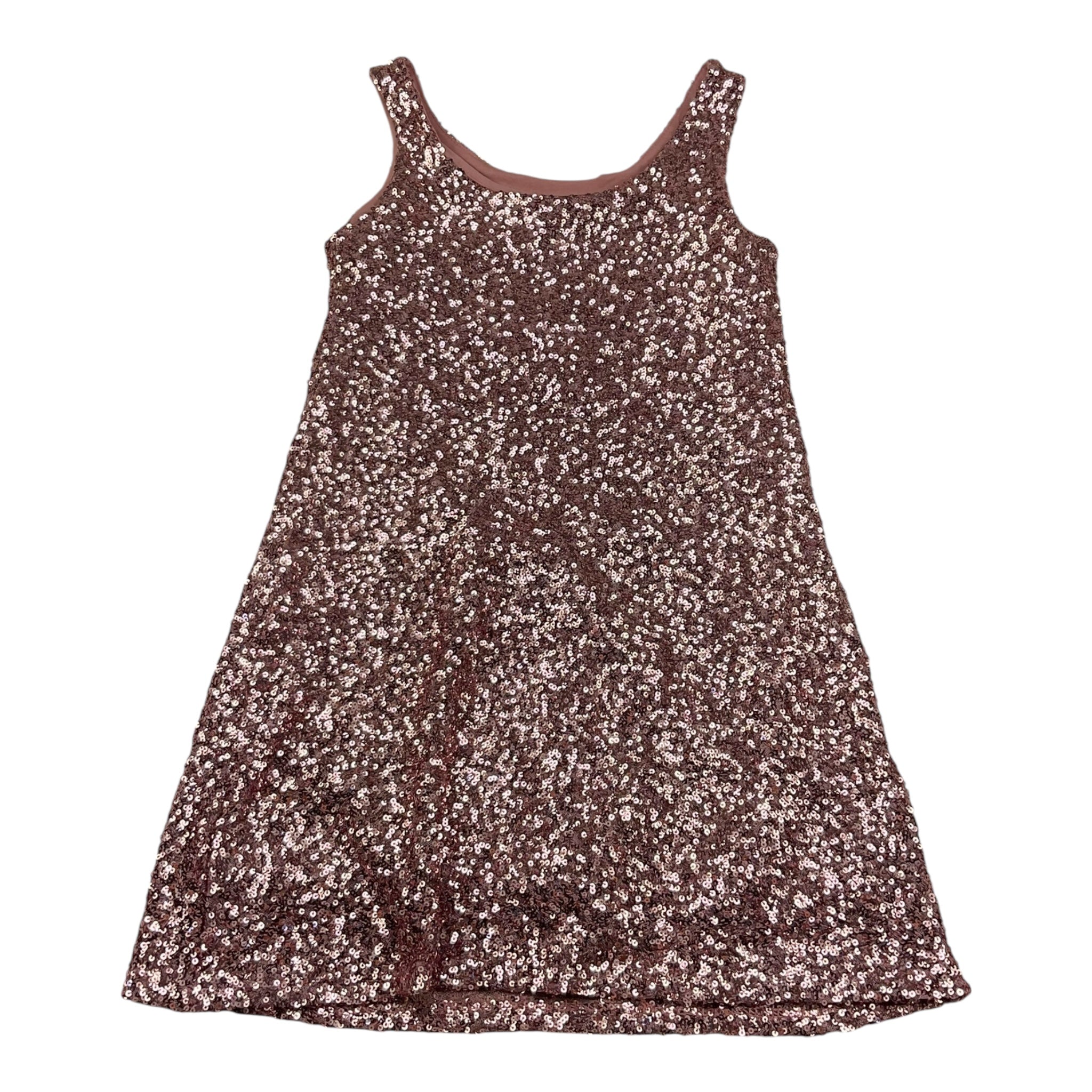 Janice Abito Tinta Unita con Paillettes per Bambina JN750R ROSA JANICE 