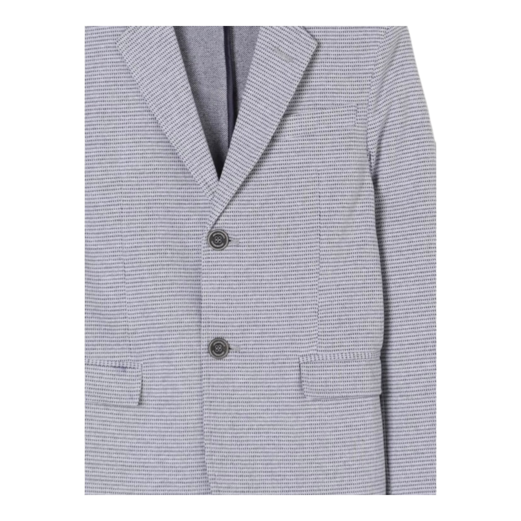 Jeckerson Giacca Tinta Unita con Microfantasia per Bambino 108JJMJS25 GRIGIO JECKERSON 