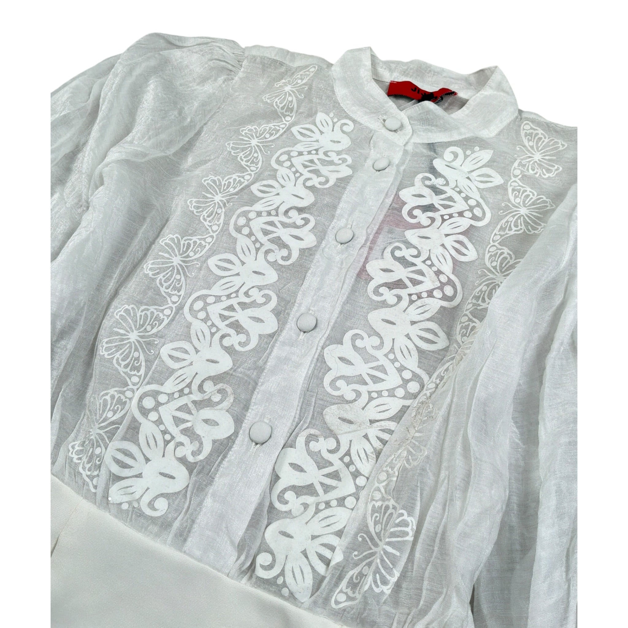 Jijil Abito tinta unita con Ricami Bianco per Bambina JJE23AB080 BIANCO JIJIL 