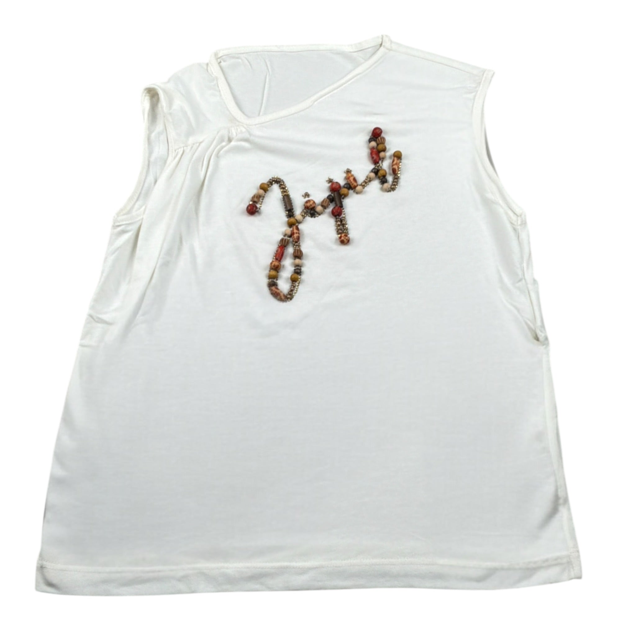 Jijil Canotta tinta unita con Applicazioni Bianco per Bambina JJE23TS027 BIANCO JIJIL 