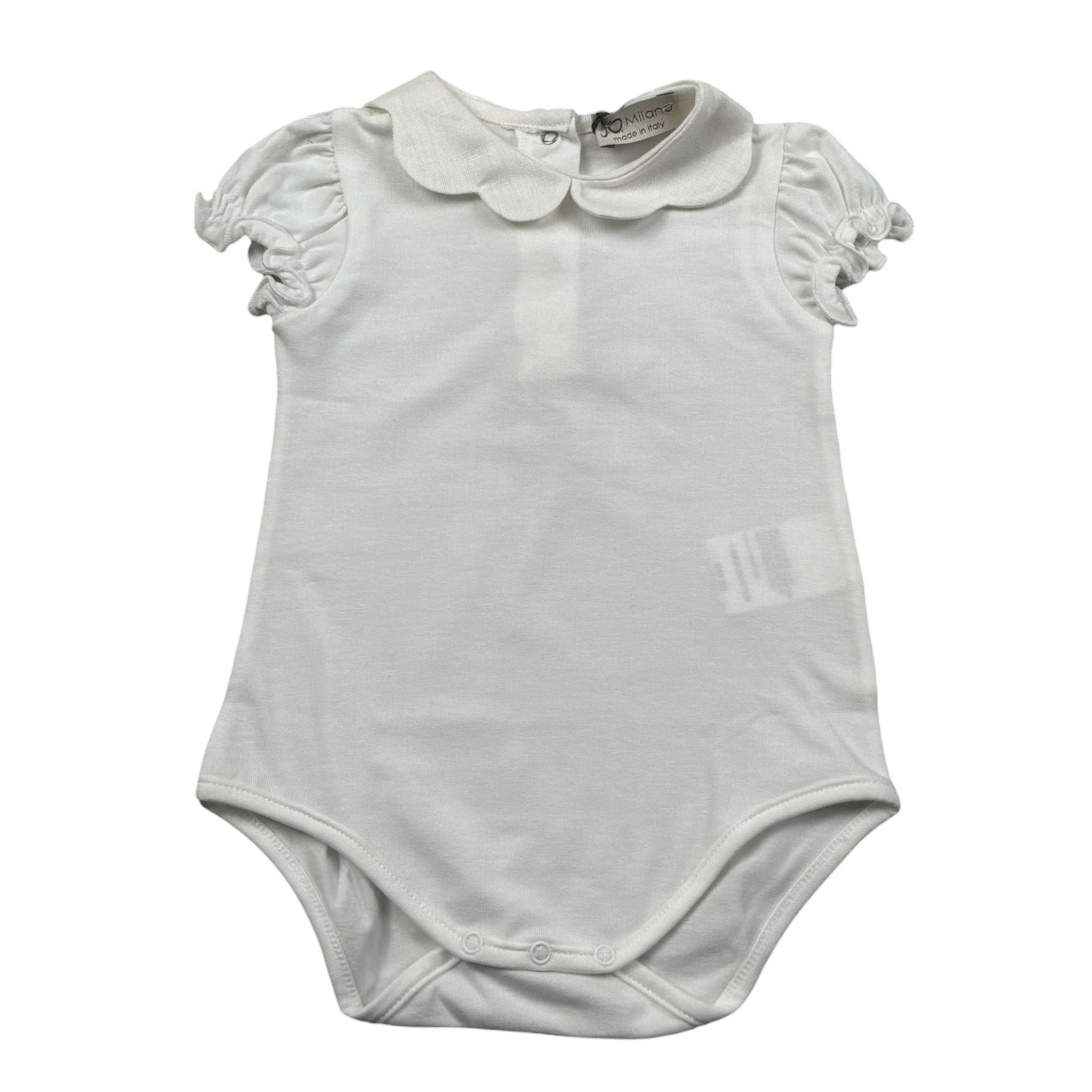 J.O. Milano Body Mezza Manica tinta unita Panna per Neonata 571X1 PANNA J.O. MILANO 