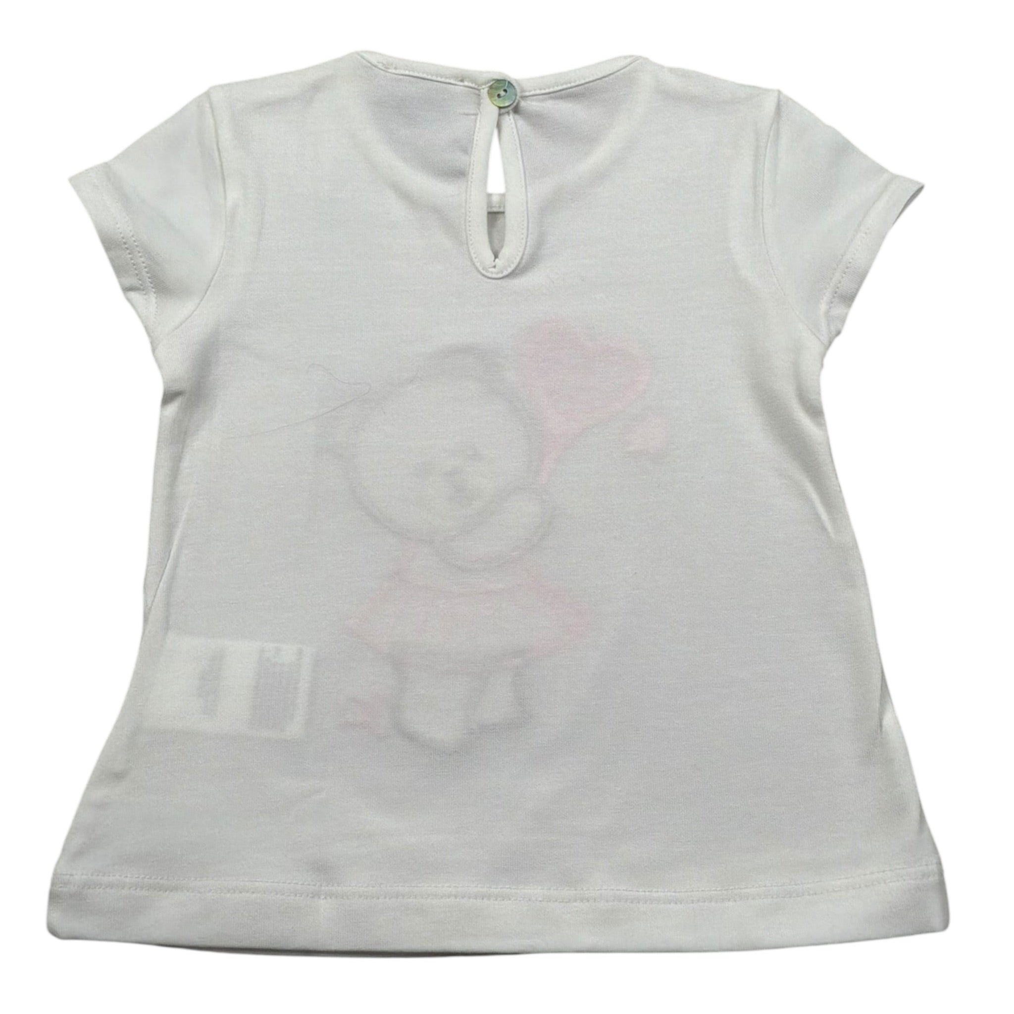 J.O. Milano T-Shirt Girocollo tinta unita con Ricamo Bianco per Neonata 576F3 BIANCO J.O. MILANO 