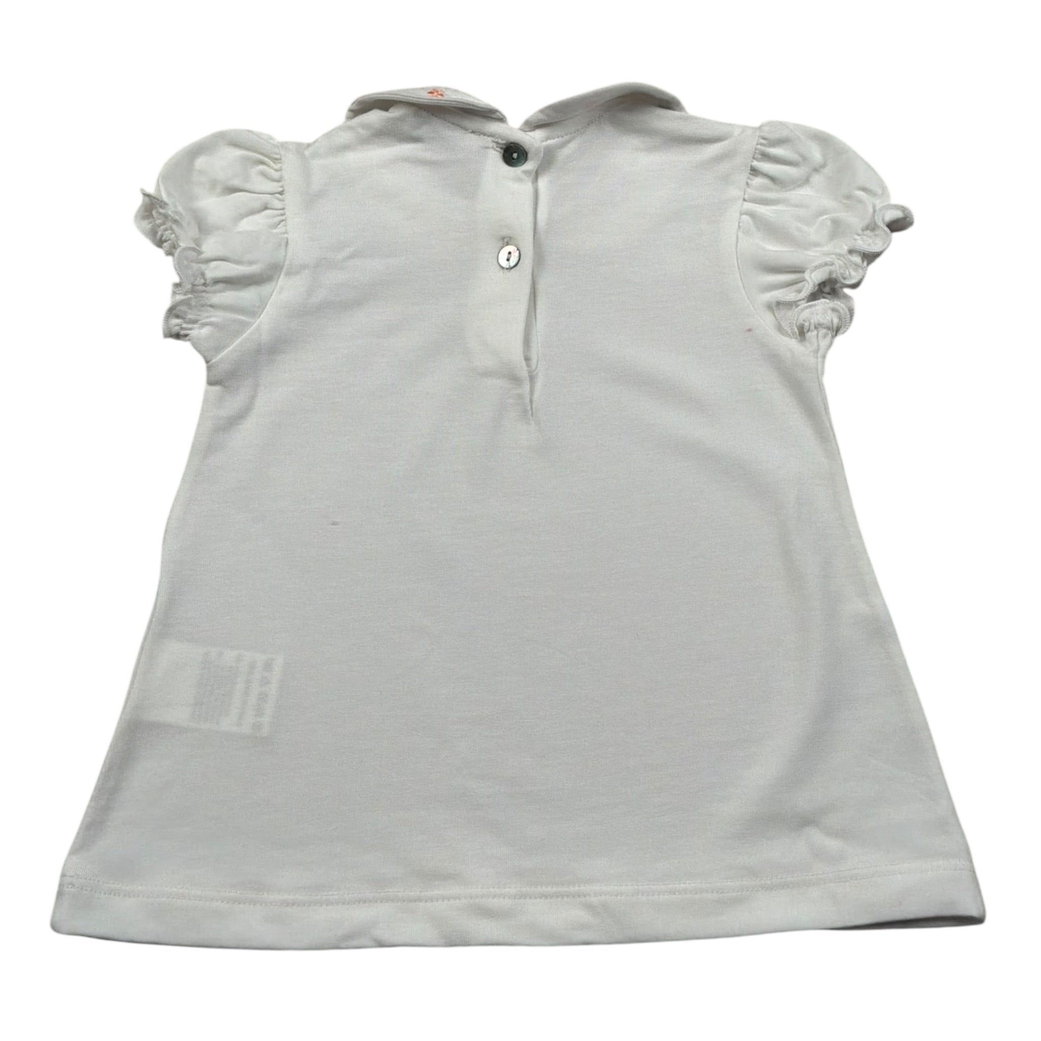J.O. Milano T-Shirt tinta unita con Colletto Bianco per Neonata 576G3 BIANCO J.O. MILANO 