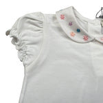 J.O. Milano T-Shirt tinta unita con Colletto Bianco per Neonata 576G3 BIANCO J.O. MILANO 