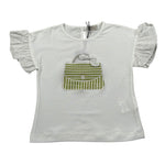 J.O. Milano T-Shirt Girocollo tinta unita con Stampa Bianco per Bambina 576P5 BIANCO J.O. MILANO 