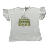 J.O. Milano T-Shirt Girocollo tinta unita con Stampa Bianco per Bambina 576P5 BIANCO J.O. MILANO 