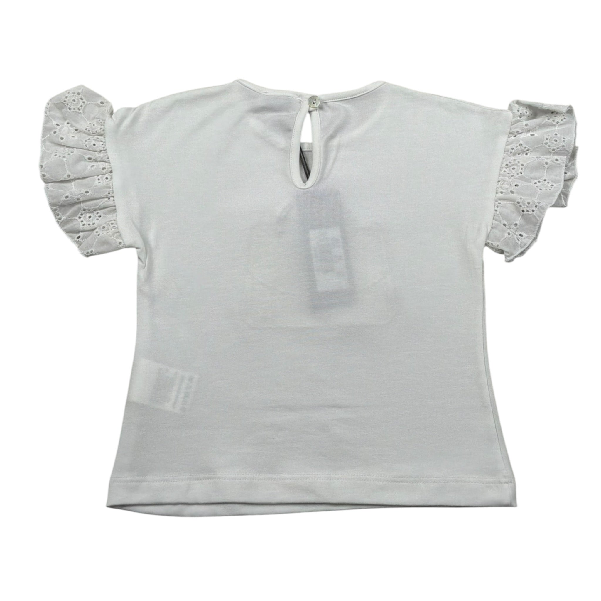 J.O. Milano T-Shirt Girocollo tinta unita con Stampa Bianco per Bambina 576P5 BIANCO J.O. MILANO 