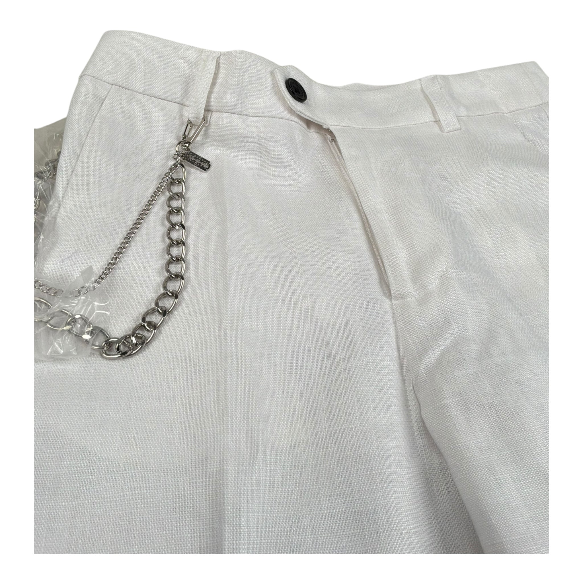John Richmond Pantalone Tinta Unita con Bottoni per Bambino RBP24099PAX BIANCO JOHN RICHMOND 