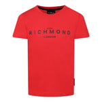 John Richmond T-Shirt Girocollo tinta unita con Stampa Rosso per Bambino RBP25003TSXXX ROSSO JOHN RICHMOND 