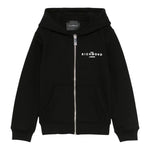 John Richmond Felpa Tinta Unita con Zip E Cappuccio per Neonato RBP25004FEX NERO JOHN RICHMOND 