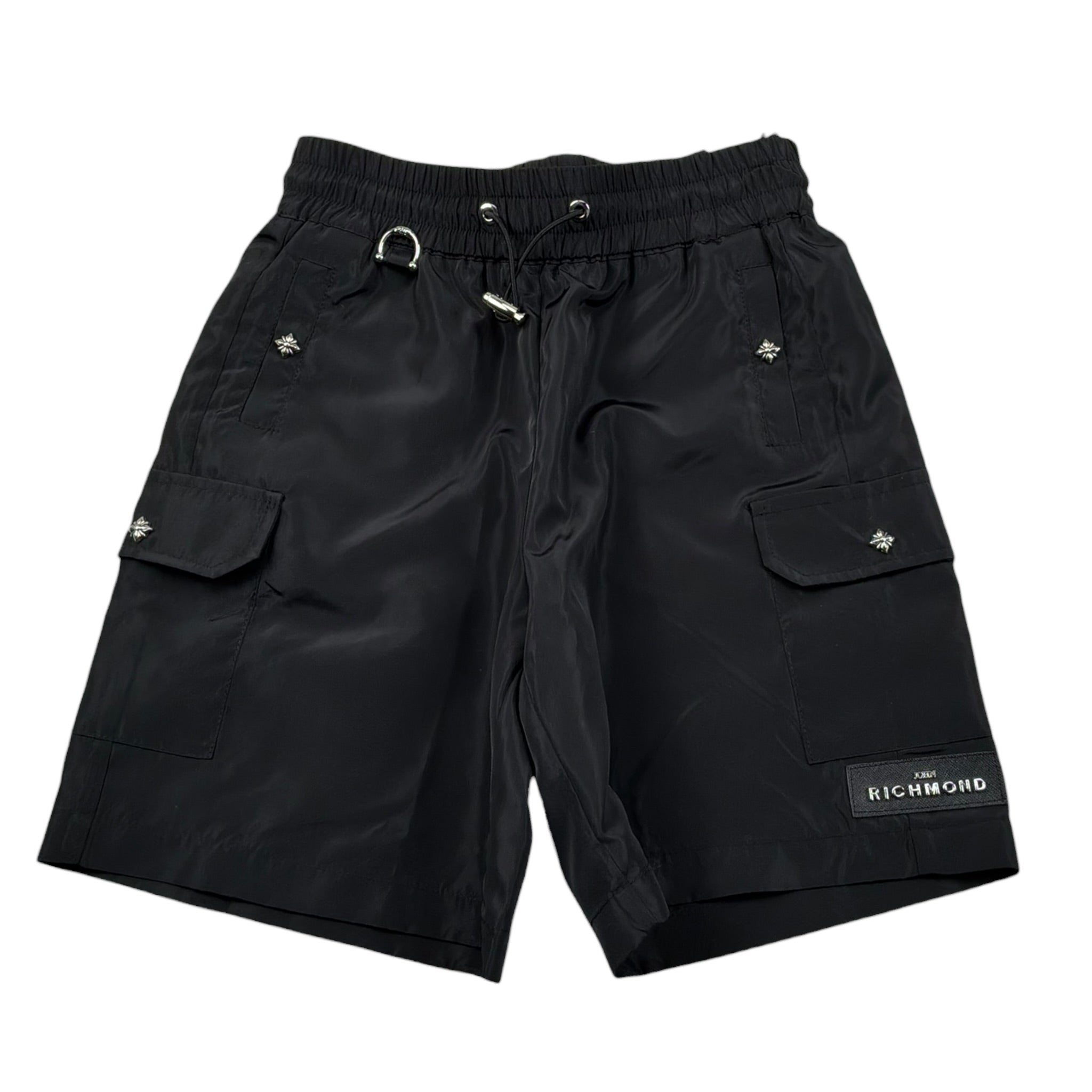 John Richmond Bermuda Tinta Unita con Elastico In Vita per Bambino RBP25047BE NERO JOHN RICHMOND 