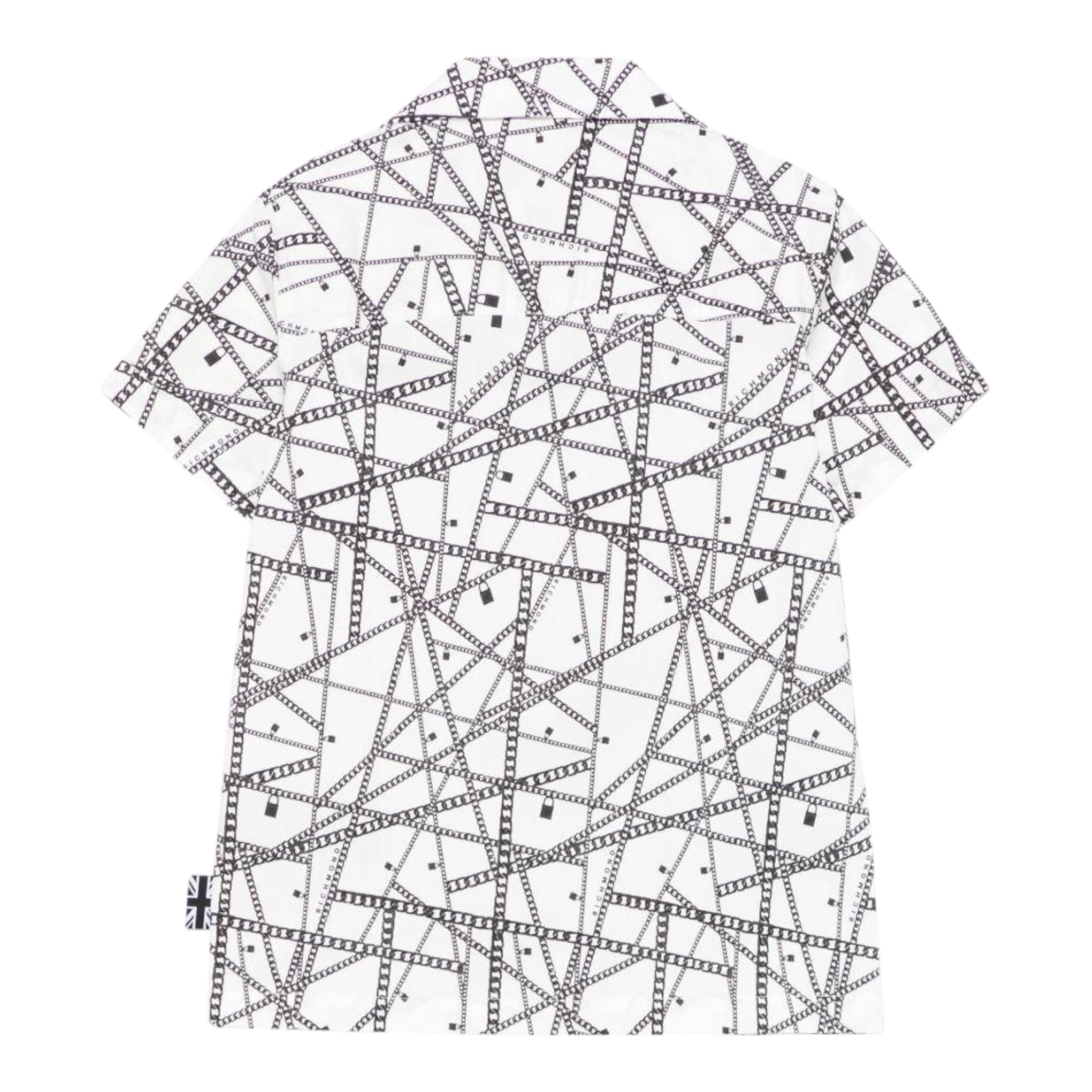 John Richmond Camicia Tinta Unita con Fantasia per Bambino RBP25093CA BIANCO JOHN RICHMOND 