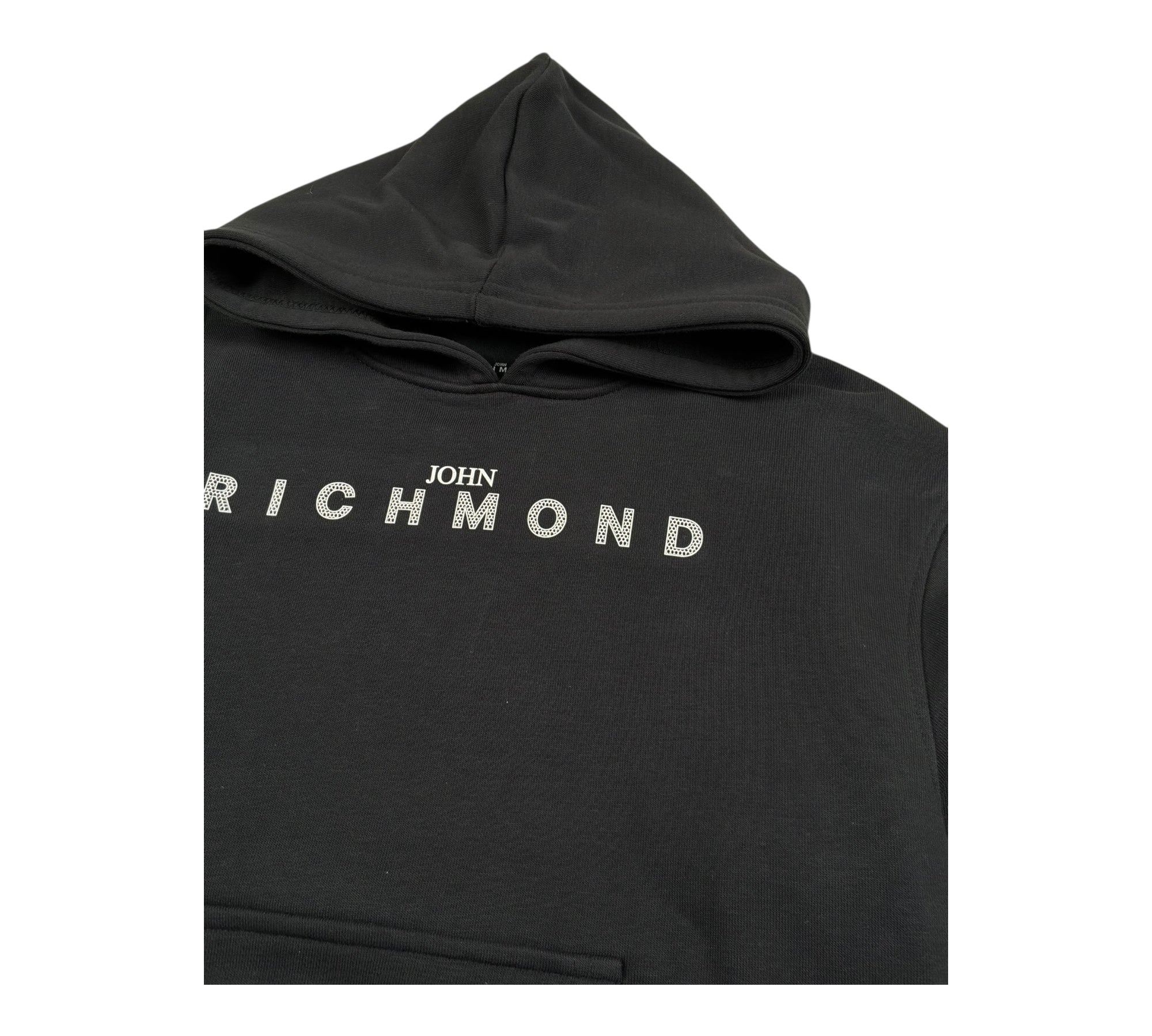 John Richmond Felpa Chiusa con Cappuccio Tinta Unita per Bambino RBP26003FE NERO JOHN RICHMOND 