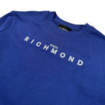 felpa tinta unita con stampa RBP26013FE BLU JOHN RICHMOND 