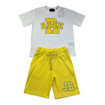 John Richmond Completo 2 Pezzi T-Shirt-Bermuda Bicolore per Bambino RBP26019CJ BIANCO/GIALLO JOHN RICHMOND 
