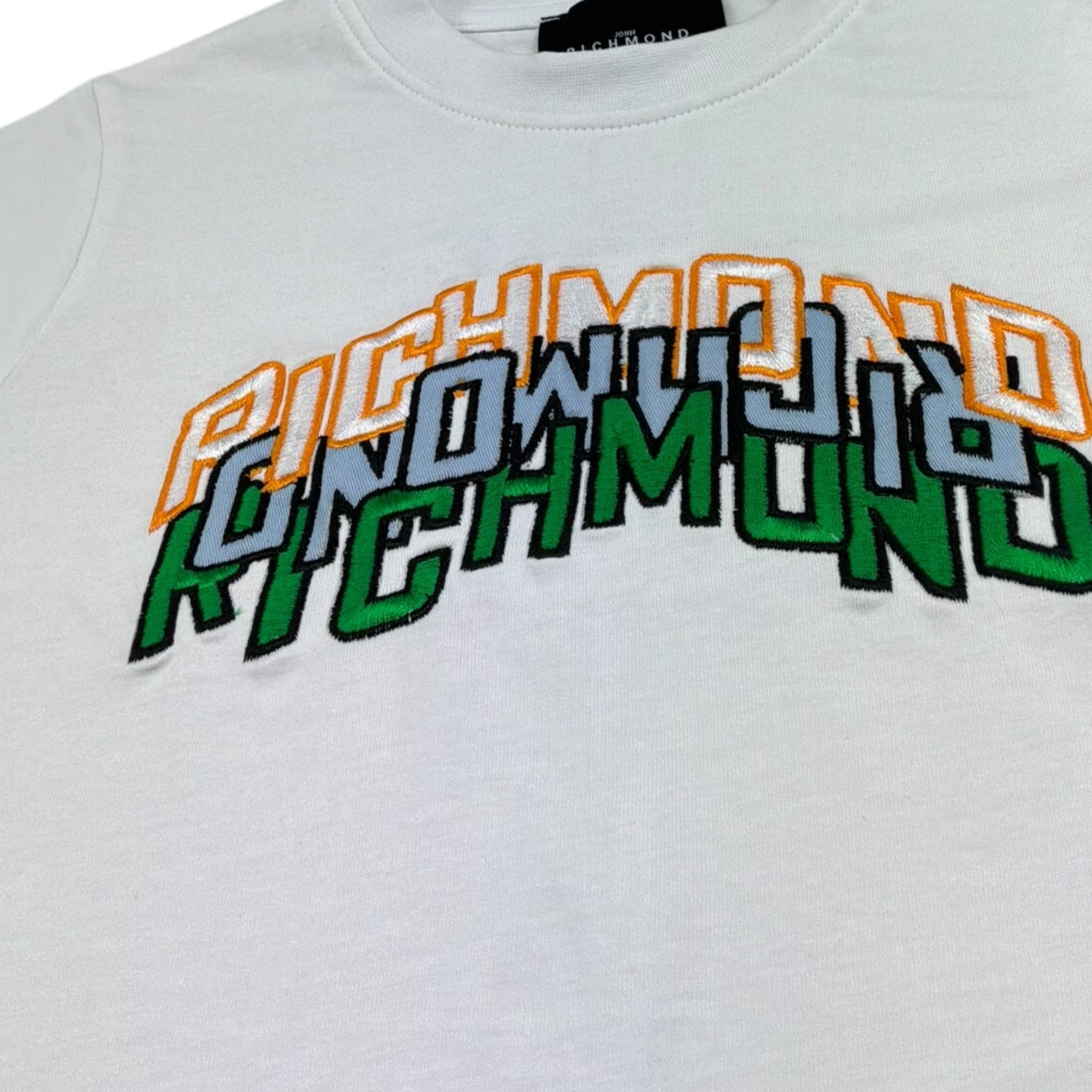 John Richmond T-Shirt Girocollo Tinta Unita con Stampa per Bambino RBP26042TS BIANCO JOHN RICHMOND 