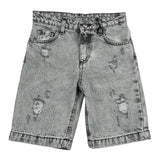 John Richmond Bermuda In Denim Tinta Unita con Girovita Regolabile per Bambino RBP26093BE GRIGIO JOHN RICHMOND 