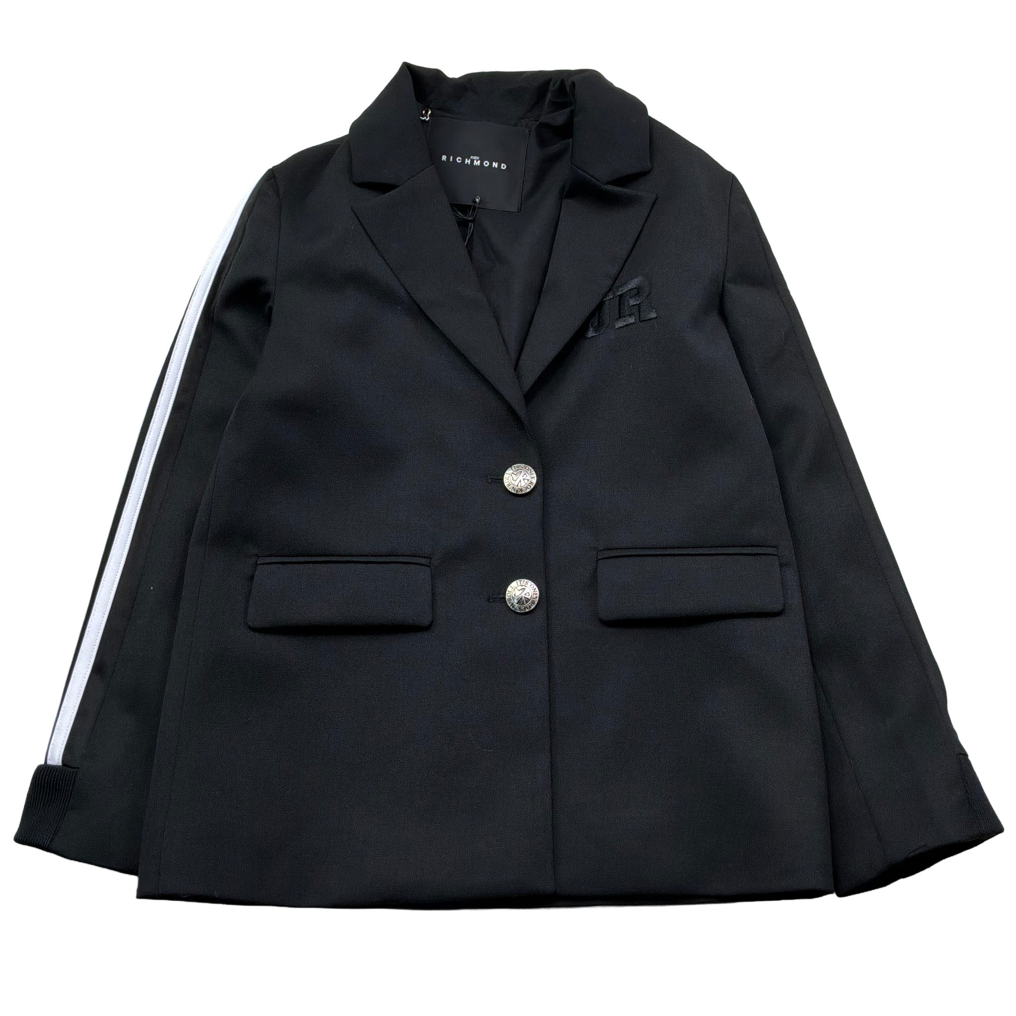 John Richmond Giacca Tinta Unita con Profili Maniche In Contrasto per Bambino RBP26138GC NERO JOHN RICHMOND 
