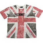 John Richmond T-Shirt Girocollo Tinta Unita con Stampa Bandiera per Bambino RBP26198TS PANNA JOHN RICHMOND 