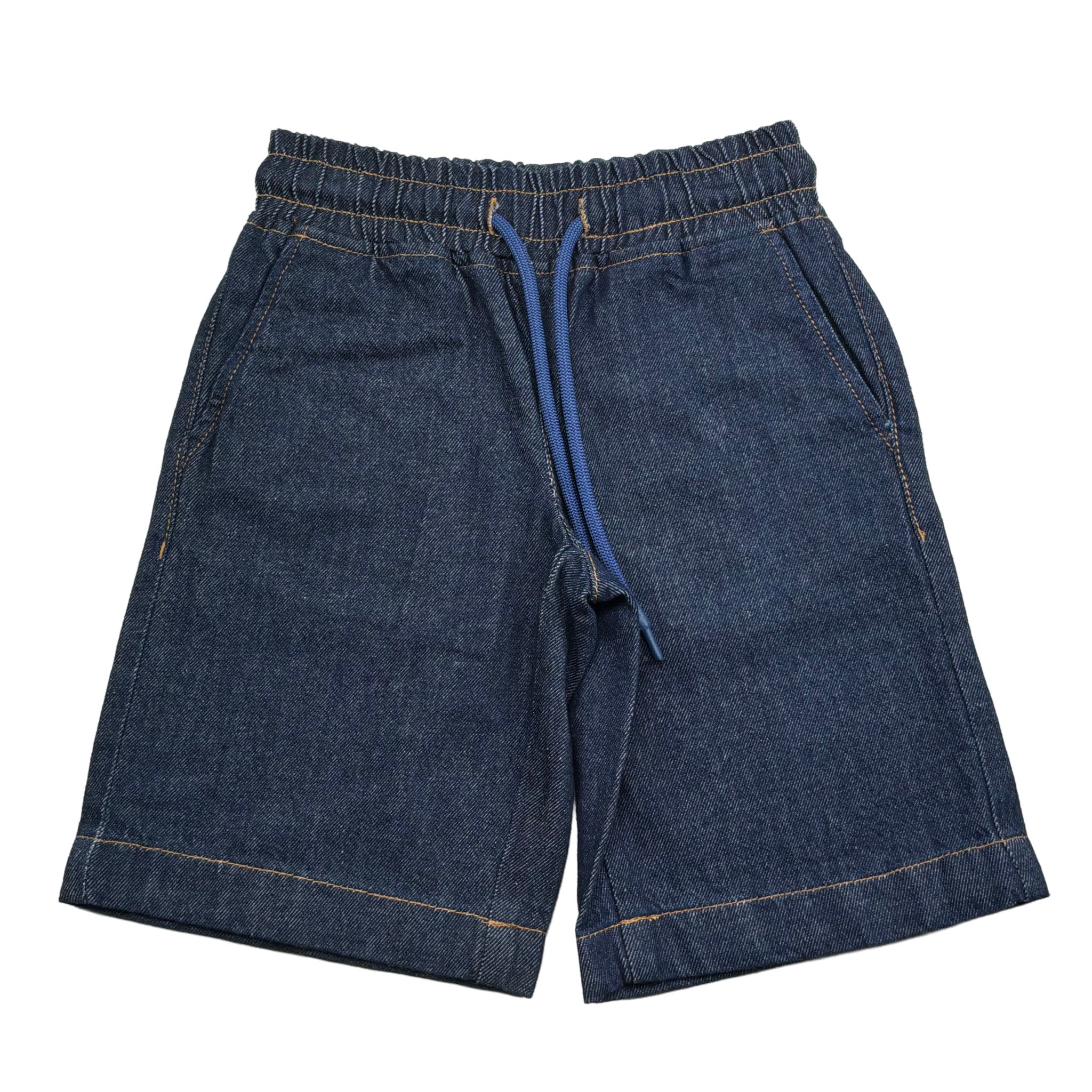John Richmond Bermuda Tinta Unita In Denim con Elastico In Vita per Bambino RBP26208BE BLU JOHN RICHMOND 