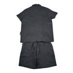 John Richmond Completo 2 Pezzi Camicia-Bermuda Tinta Unita per Bambino RBP26213CL NERO JOHN RICHMOND 